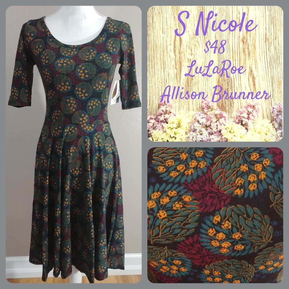 3/$50 - Lularoe Nicole Dress - Small - NWT